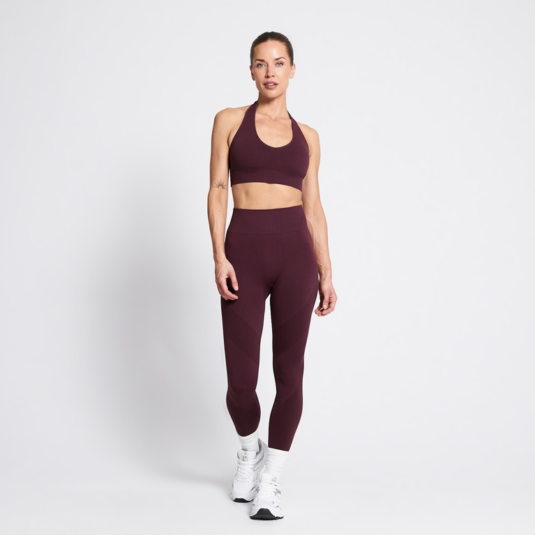 Halter sports bra "The halterneck top" Aubergine